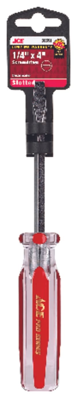 ACE 1/4 In. X 4 In. L Slotted Screwdriver 1 Pc