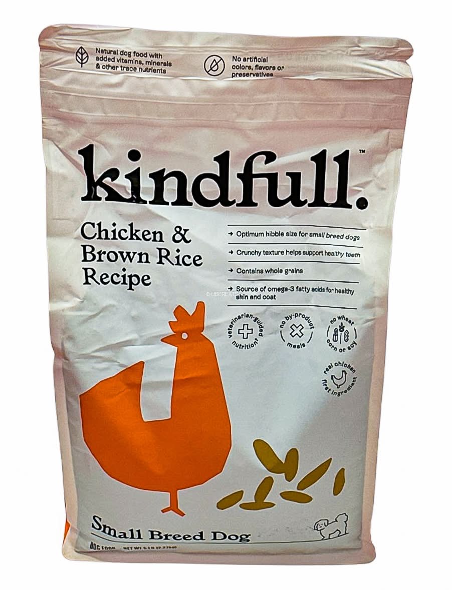 Kindfull Small Breed Dry Dog Food, Chicken & Brown Rice (5 lbs)