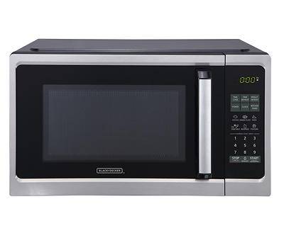 Black+Decker Stainless Steel Microwave Oven 0.9 Cu. ft