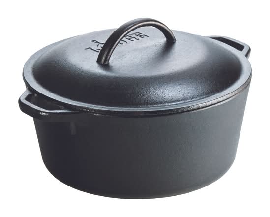 Lodge Cast Iron Dutch Oven 10 In. 5 Qt Black