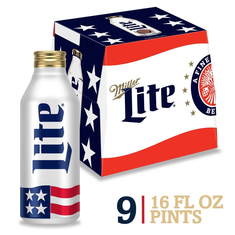 Miller Lite Light Lager Beer (9 x 16 fl oz)