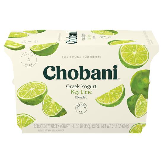 Chobani Low-Fat Key Lime Blended Greek Yogurt (4 ct)