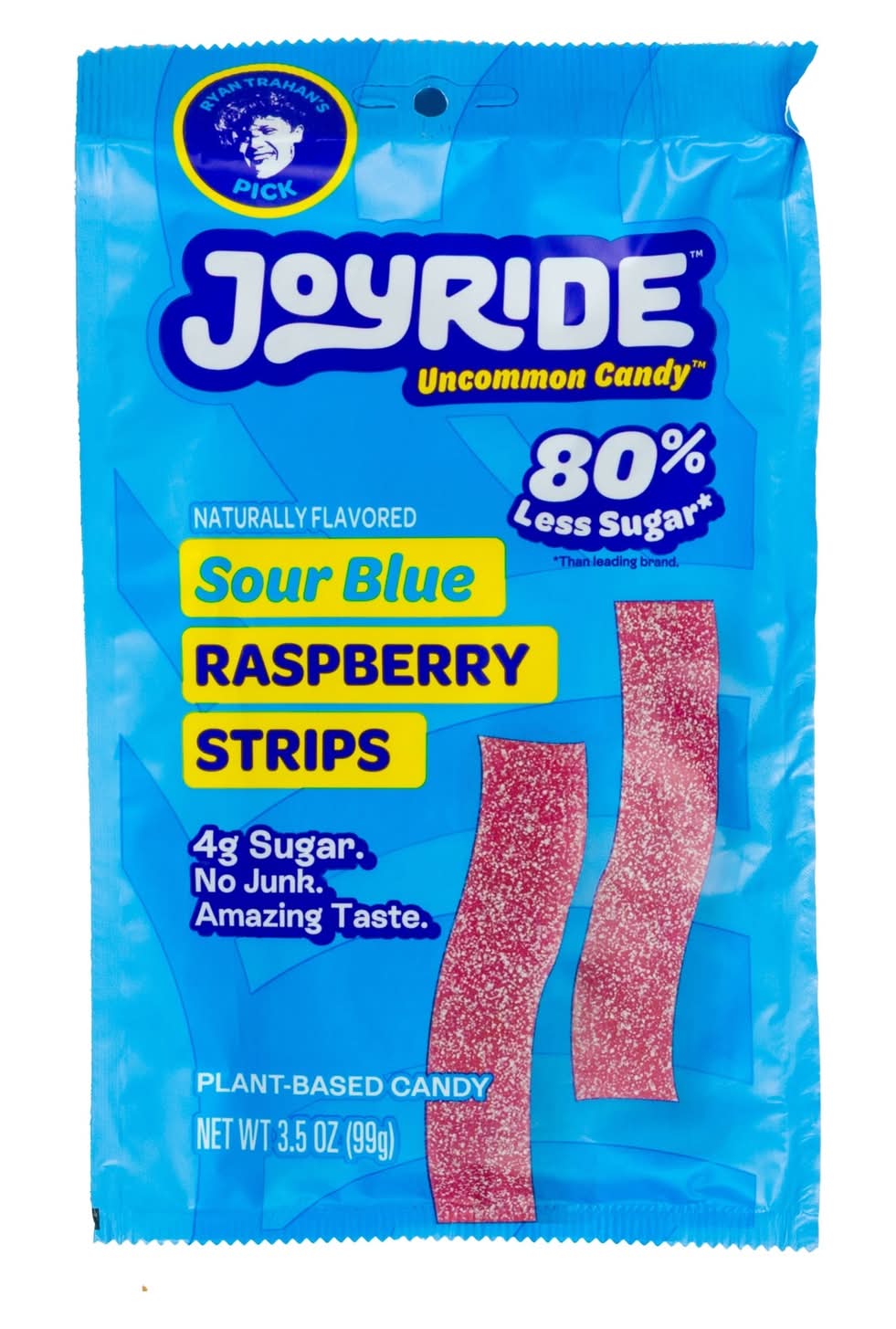 Joyride Plant Based Candy Strips, Sour Blue-Raspberry (3.5 oz)