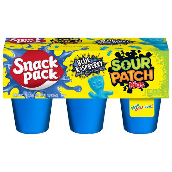 Snack pack Sour Patch Kids Blue Raspberry Juicy Gels (6 x 3.25 oz)