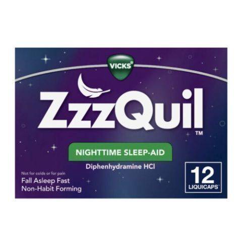 Zzzquil Night time SleepAid Liquid Capsules 12 count