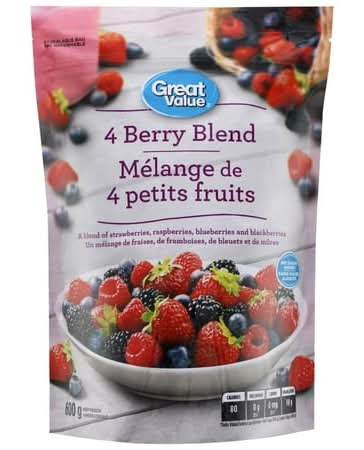 Great Value 4 Berry Frozen Fruit Blend (600 g)