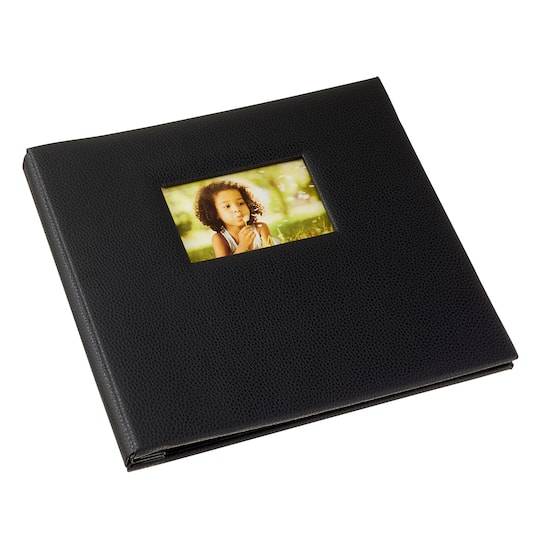 Black Faux Leather Scrapbook By Recollections