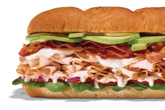 Order #12 Sliced Avo Turkey Cali Club™ Footlong Pro (Double Protein) food online from Subway store, Woodland on bringmethat.com