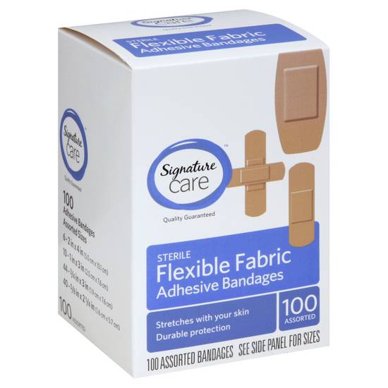 Signature Care Flexible Fabric Sterile Adhesive Bandages (100 ct)