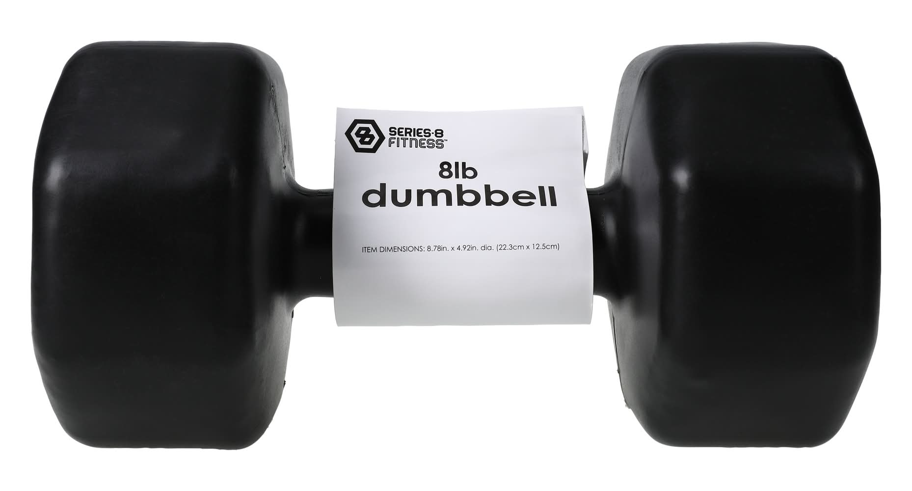 Series-8 Fitness 8 Lb Dumbbell Weight, 8.78x4.92 in, Black