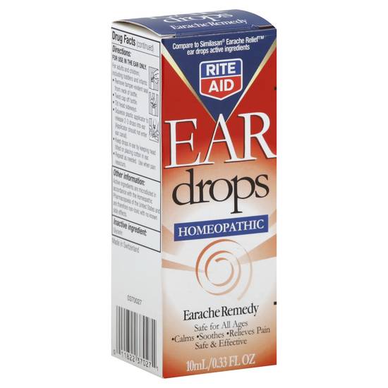 Rite Aid Compare To Similasan Earache Relief Ear Drops