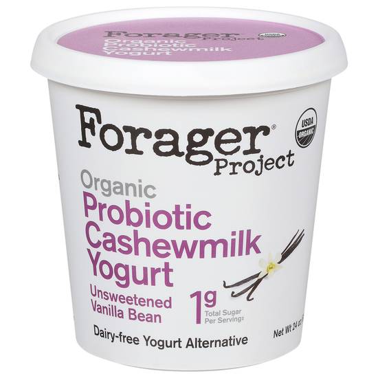 Forager Project Organic Probiotic Cashewmilk Yogurt (unsweetened vanilla bean)