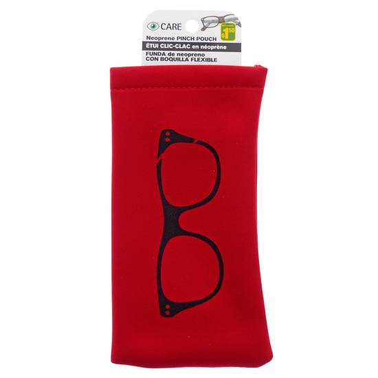 EYE CARE DELUXE Neoprene Glasses Pouch W/Printed Glasses (##)