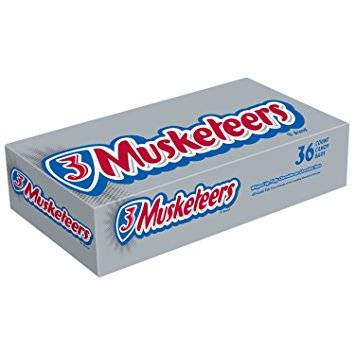 3 Musketeers Bars - 36 ct box (10X36|10 Units per Case)