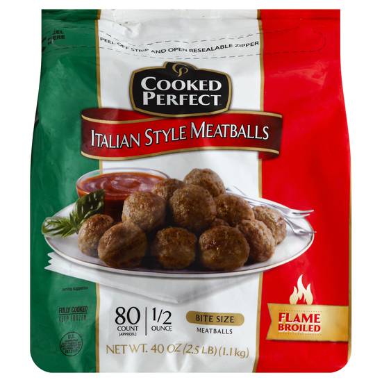 Cooked Perfect Italian Style Meatballs (80 ct)