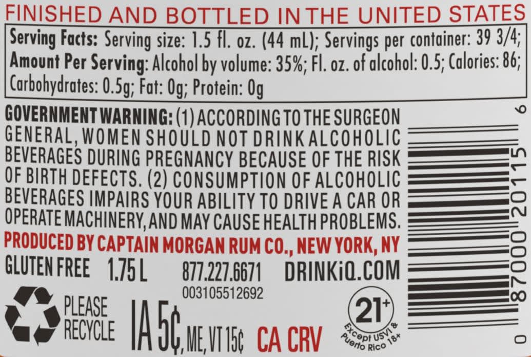 Captain Morgan Original Spiced Rum (1.75 L)
