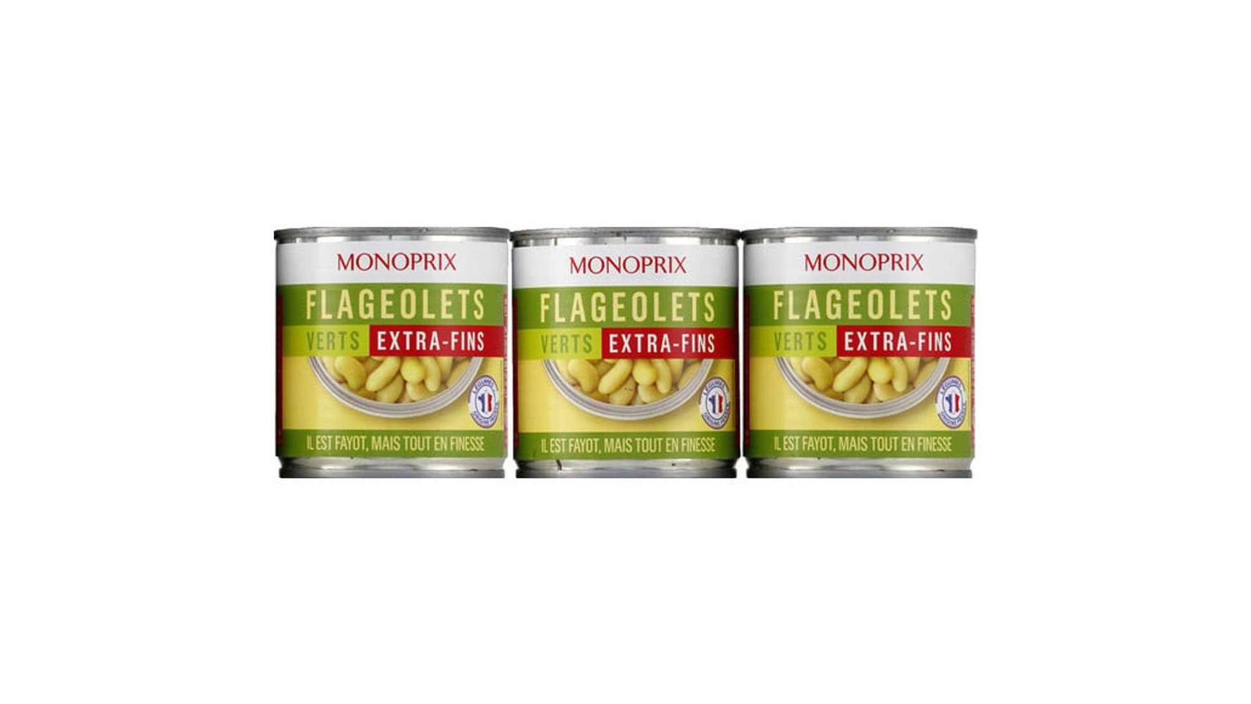 Monoprix - Flageolets verts extra fins (3)