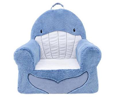 Soft Landing Sweet Seats Whale Plush Kids Chair (blue)