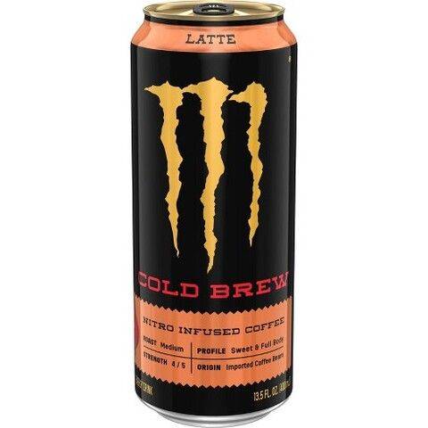 Monster Energy Latte Nitro Cold Brew Coffee Energy Drink. (13.5 fl oz)