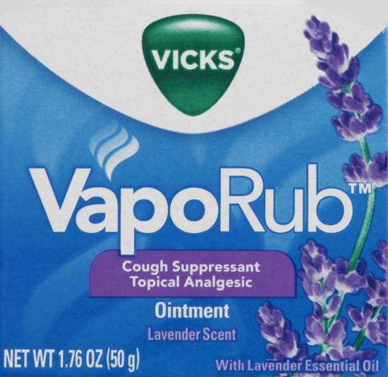 Vicks Vaporub Ointment Lavender Scent Cough Suppressant