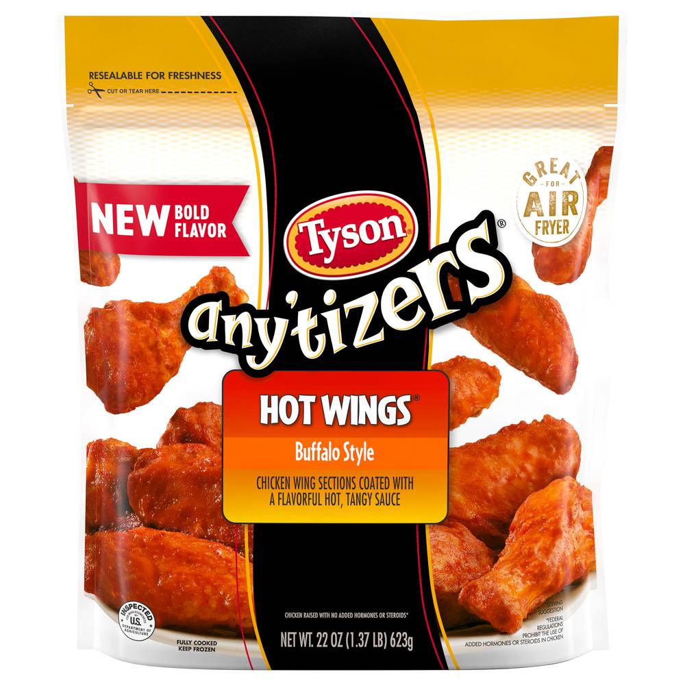 Tyson Any'tizers Buffalo Style Bone-In Chicken Hot Wings