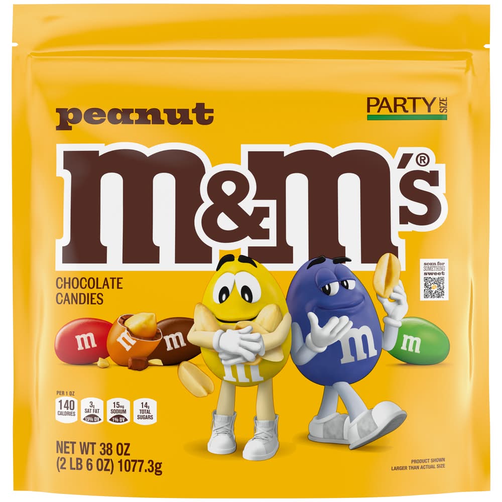 M&M's Chocolate Candies Party Size, Peanut (38 oz)