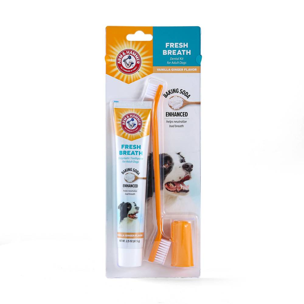 Arm & Hammer Fresh Breath Adult Dog Dental Kit (vanilla ginger)