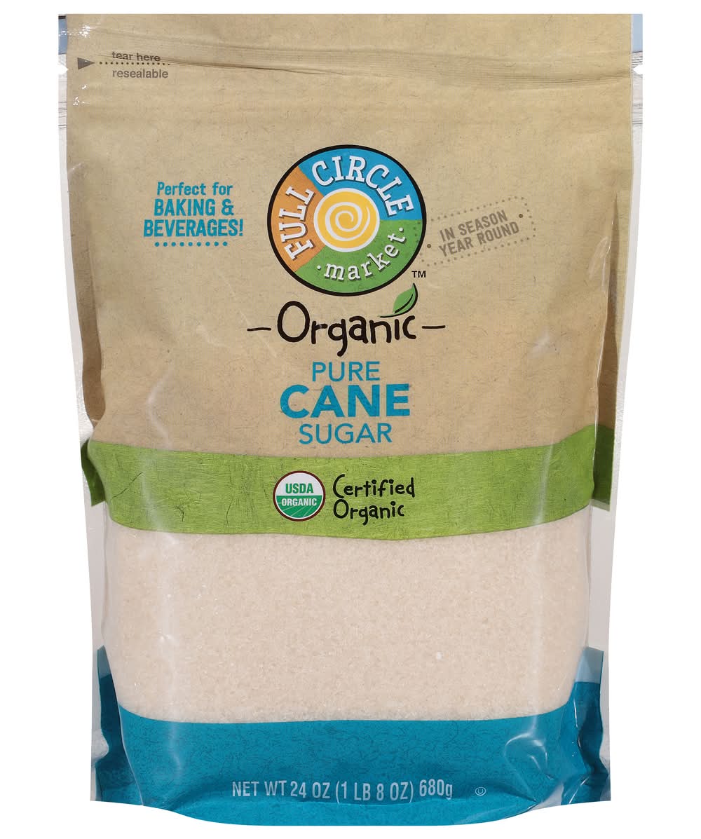 Full Circle Organic White Pure Cane Sugar (24 oz)