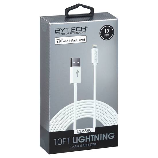 Bytech 10 Feet Lightning Classic Charge and Sync Cable