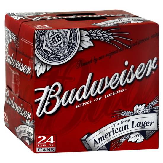 Budweiser American Lager Beer (24 pack, 12 fl oz)