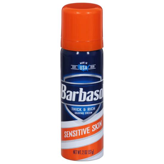 Barbasol Sensitive Skin Thick & Rich Shaving Cream (2 oz)