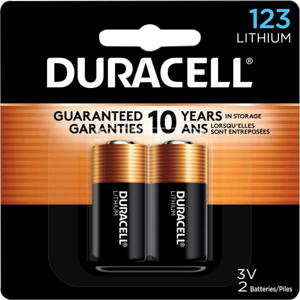 Duracell® 123 3V High Power Lithium Batteries, Pack of 2
