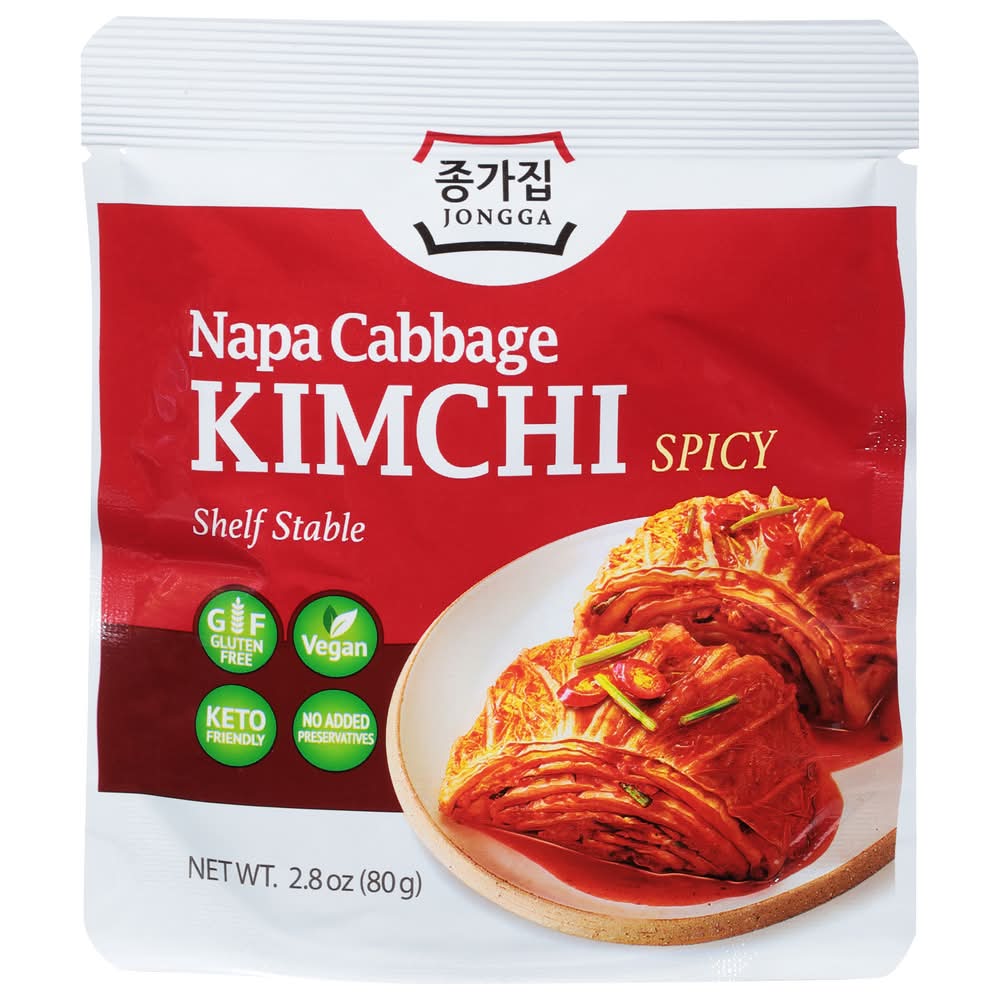 Jongga Napa Cabbage Kimchi, Spicy (2.8 oz)