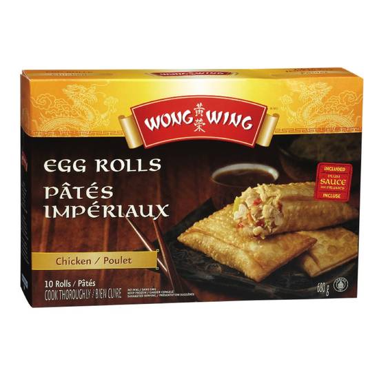 Wong Wing · Pâtés impériaux à la viande Wong Wing (10 pâtes, 680 g) - Meat egg rolls (10 units)