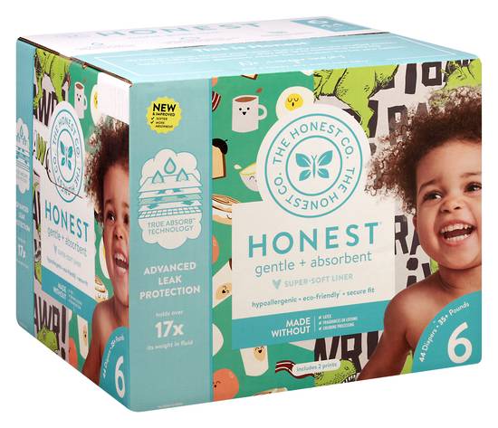 Honest Gentle + Absorbent Size 6 Diapers (44 ct )