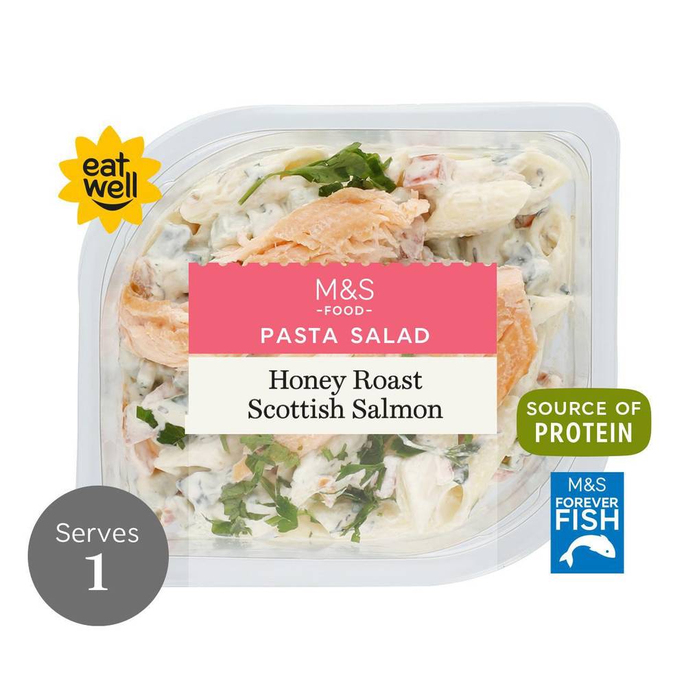 M&S Scottish Honey Roast Salmon Pasta Salad (205gr)