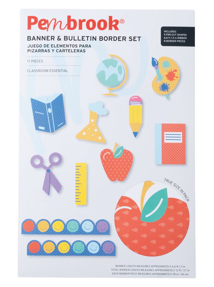 Pembrook Standard Color Border Banner - 2pk