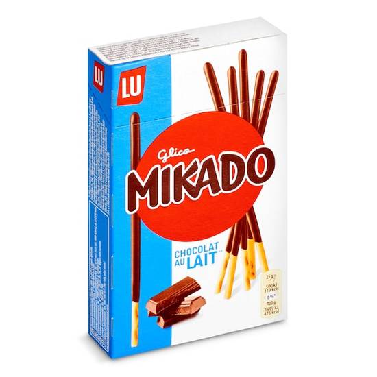 Palitos Recubiertos de Chocolate Mikado Lu Caja 75g.
