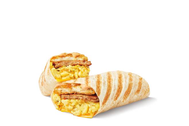 Sausage Scrambled Egg Loaded Wrap