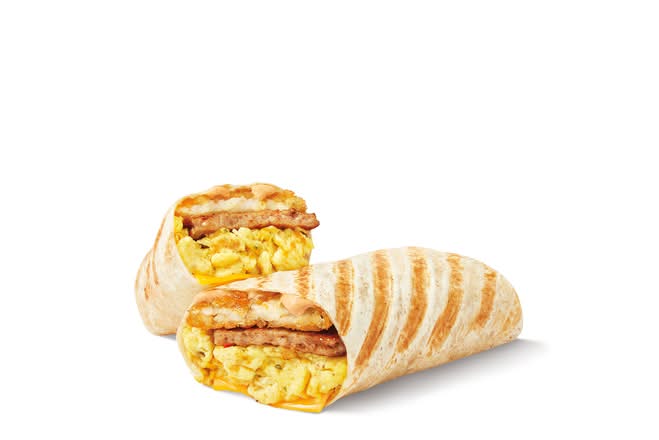 Sausage Scrambled Egg Farmer's Wrap