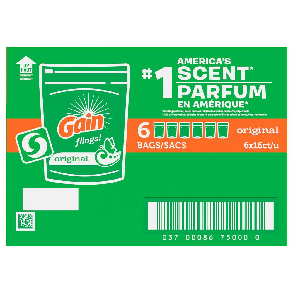 Gain Flings 3 in 1 Long Lasting Original Scent Detergent