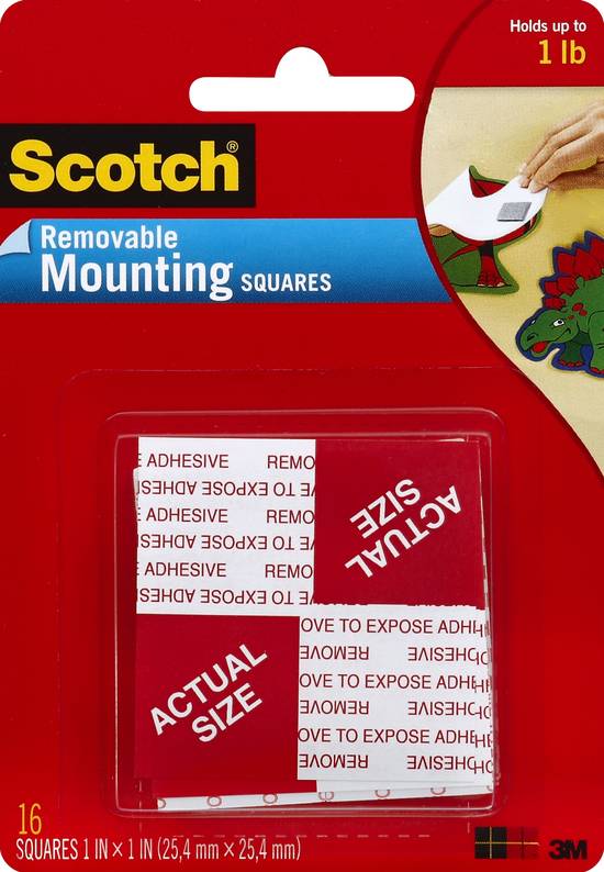 Scotch Removable Mounting Squares (16 ct)