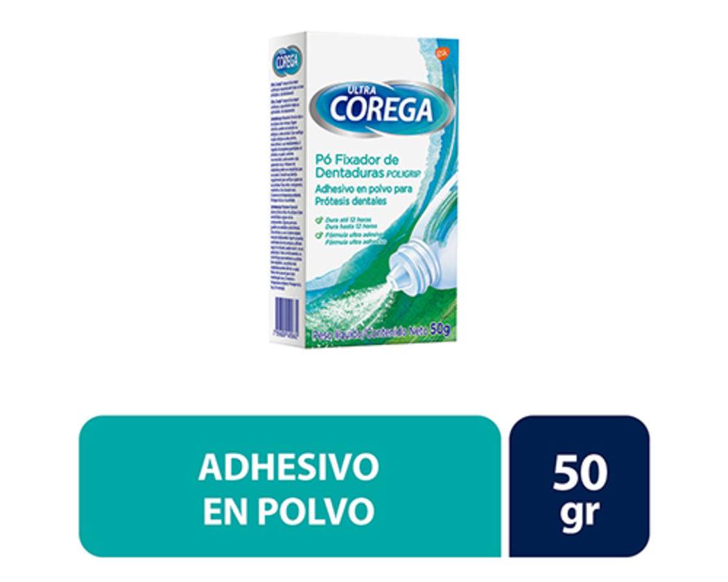 Adhesivo dental Ultra en Polvo de 50 gr COREGA