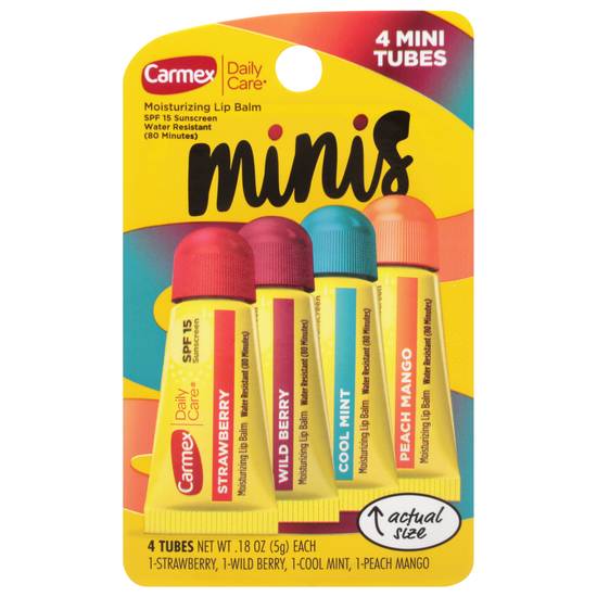 Carmex Daily Care Spf 15 Minis Moisturizing Lip Balm (4 ct)