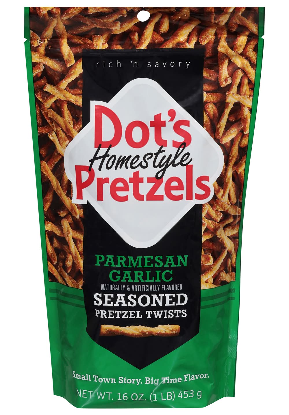 Dot's Homestyle Pretzels Seasoned Pretzel Twists, Parmesan Garlic (16 oz)