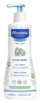 Leche corporal hidratante con aguacate Hydra Bebé Mustela 500 ml.