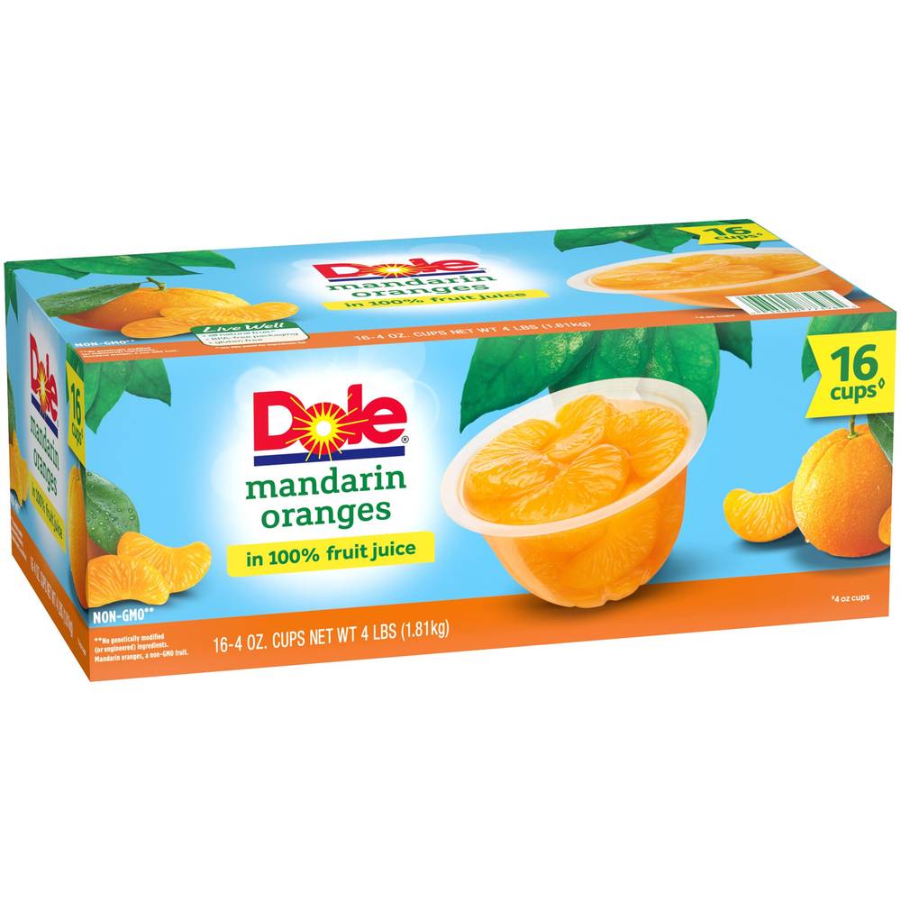 Dole, Mandarin Oranges Cup, 4 oz, 16-Count