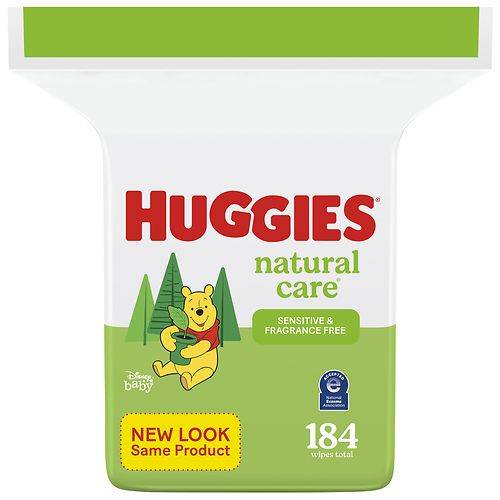 Huggies Natural Care Sensitive Baby Wipes Refill Pack Fragrance Free - 184.0 ea