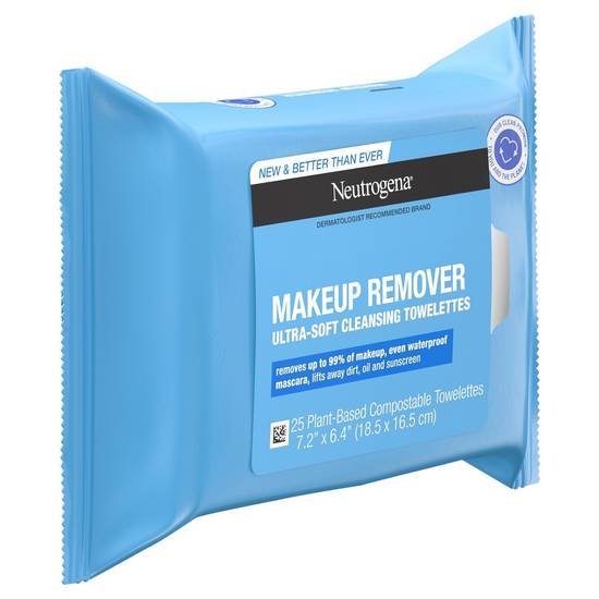 Neutrogena Ultra-Soft Makeup Remover Plant-Based Towels (25 ct)