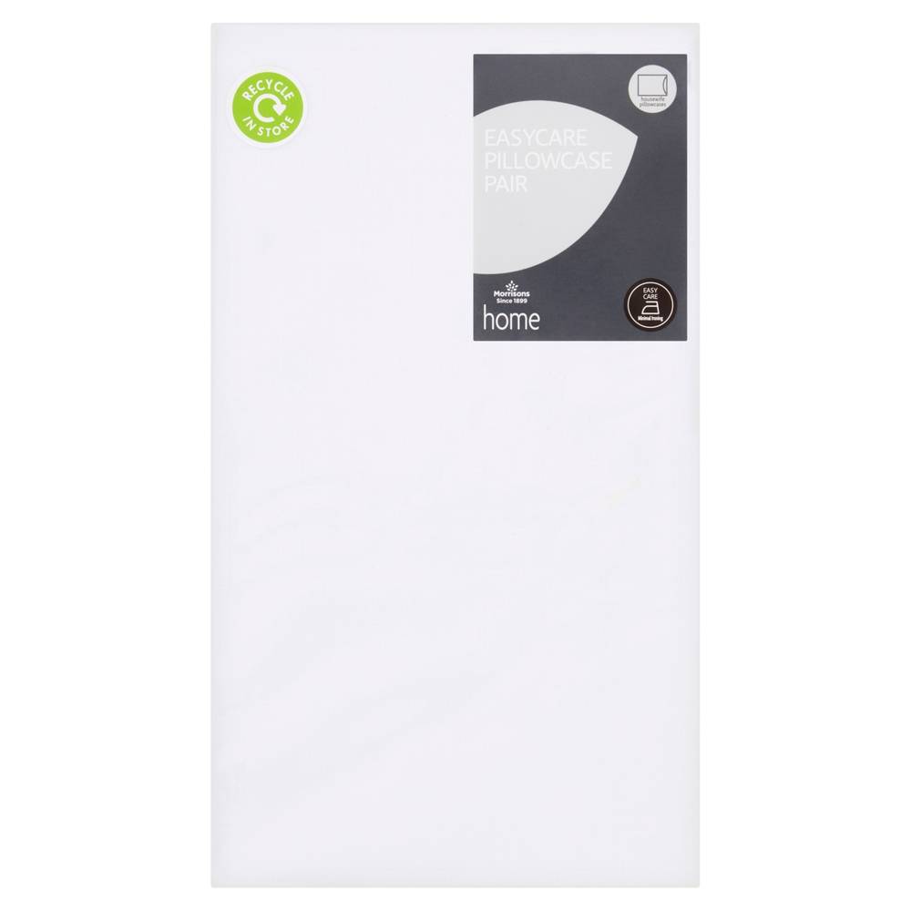 Morrisons White, Easy Care Housewife Pillow Cases